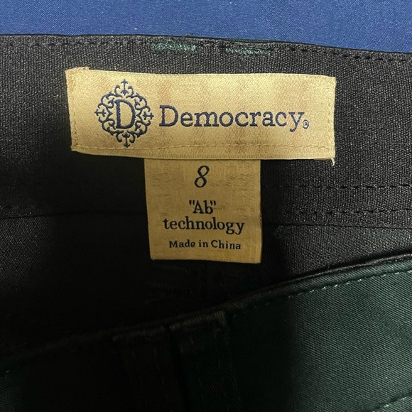 Democracy Womens Ab Technology Skinny Jeans Size 8 Green Denim Mid Rise Stretch - Picture 2 of 8